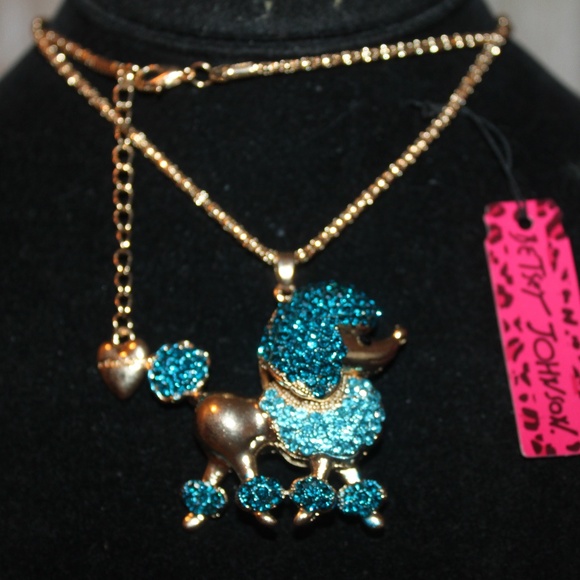 betsey johnson poodle necklace